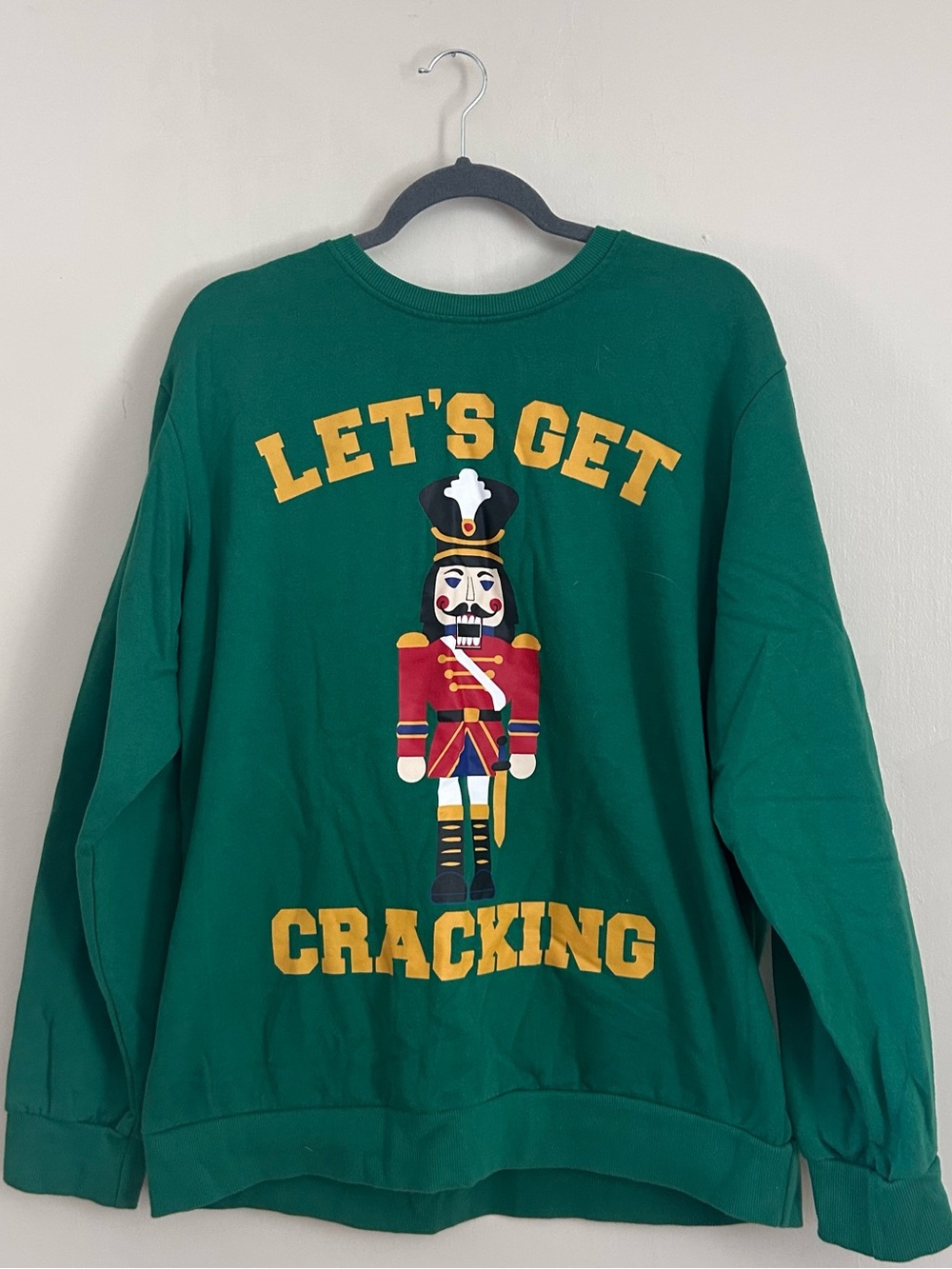 Holiday Time Green and Red Holiday Crewneck